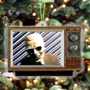 TV Set Max Headroom Hacker Incident Christmas Tree Holiday Ornament NEW